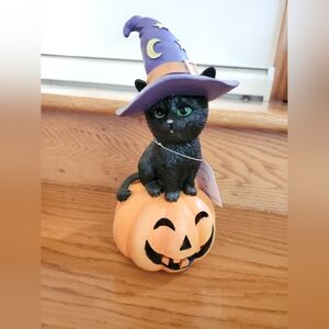 Halloween Black Cat Light Up Decor NWT